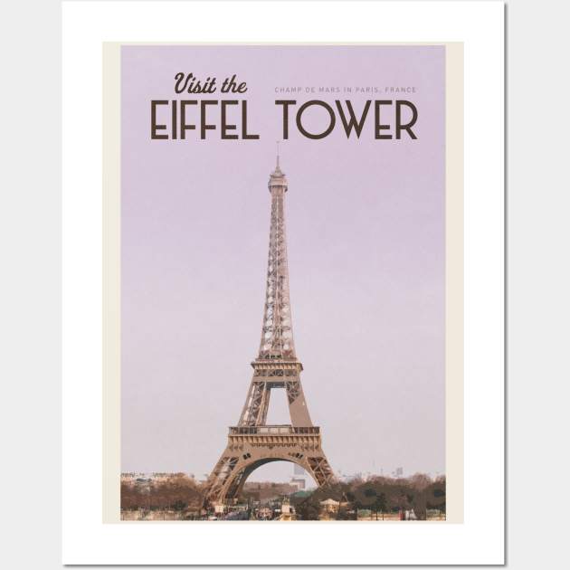 Visit Eiffel Tower Wall Art by Mercury Club